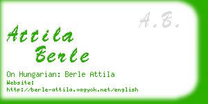 attila berle business card